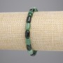 Emerald Bracelet, barrel bead, diameter 9x6mm+-, length 18cm+- stretch