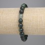Emerald Bracelet, smooth round bead, diameter 8mm+-, length 18cm+- stretch