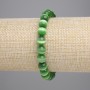 Green Cat's Eye Bracelet, smooth round bead, diameter 8mm+-, length 18cm+- stretch