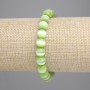 Light Green Cat's Eye Bracelet, smooth round bead, diameter 8mm+-, length 18cm+- stretch