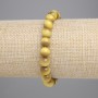 Pressed Tiger's Eye Bracelet, smooth round bead, diameter 8mm+-, length 18cm+- stretch