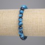 Azure Tiger's Eye Bracelet, smooth round bead, diameter 8mm+-, length 18cm+- stretch