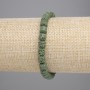 Bracelet of green volcanic lava cylinder, diameter 6x6mm+-, length 18cm+- stretch