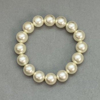 Majorca Bracelet (acrylic) smooth beads, diameter 12mm±, length 18cm± stretch