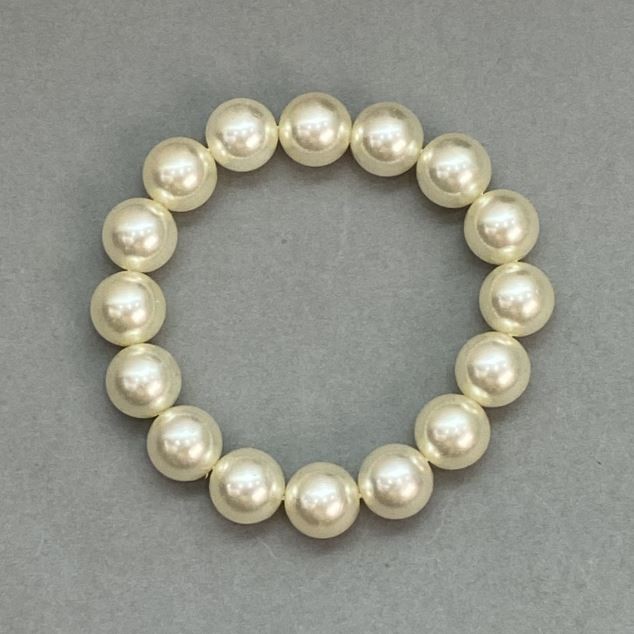 Majorca Bracelet (acrylic) smooth beads, diameter 12mm±, length 18cm± stretch