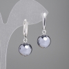 Terahertz Earrings, smooth bead, diameter 12mm±, length 30mm±