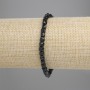 Clearance! Faceted Tourmaline Cube Bracelet, 4x4 mm diamonds, 18 cm length elastic