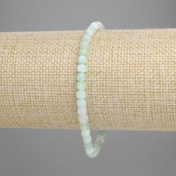 Emerald Bracelet Faceted Cube, 4x4mm, stretchy, 18cm