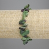Zoisite Crystal Bead Bracelet with Butterfly, diameter 8-16×2-8mm +-, length 18cm +-, stretch