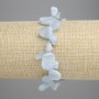 Aquamarine Bead Bracelet with butterfly, diameter 9-17×9-10mm±, length 18cm± stretch