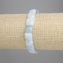 Aquamarine Beaded Bracelet with Faceted Squares, 9-9.5mm × 9×9mm, 5mm+-, stretched length 18cm+-