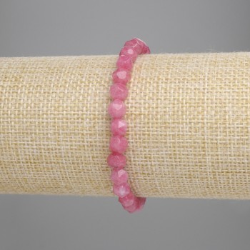 Tourmaline Bracelet, Faceted Polyhedron, Diameter 6x5.5mm+/-, Length 18cm+/- Stretch