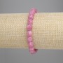 Tourmaline Faceted Bead Bracelet, 7.5×7 mm± facets, length 18 cm± stretch