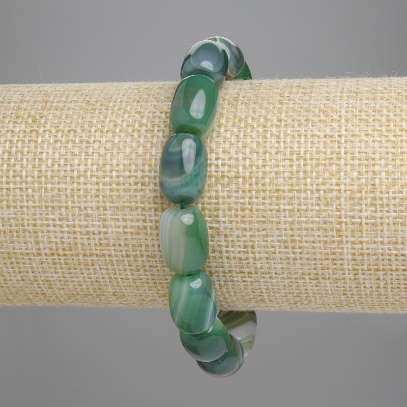 Agate Barillo Bracelet 13×10 mm, stretch length 18 cm