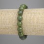 Jade Bracelet, Smooth Round Beads, Diameter 10mm+/-, Length 18cm+/- Stretch