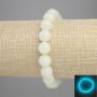 Onyx Bracelet (Turquoise Glow), Smooth Round Beads, Diameter 10mm+/-, Length 18cm+/- Stretch