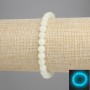 Onyx Bracelet (turquoise glow) smooth beads, 6mm diameter ±, length 18cm ± stretch