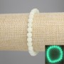 Onyx Bracelet (Green Glow) Smooth Round Bead, Diameter 6mm+/-, Length 18cm+/- Stretch