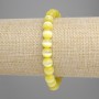 Yellow Cat's Eye (Synthetic) Bracelet, Smooth Round Bead, Diameter 8mm+/-, Length 18cm+/- Stretch
