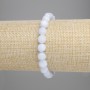 Aquamarine Faceted Beads Bracelet, diameter 8x7mm+-, length 18cm+- stretch