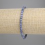Porous coral bracelet with faceted cube 4x4mm+, length 18cm+ - stretch