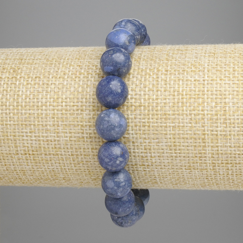 Bracelet spongy coral smooth beads 10.5mm±, length 18cm± stretch