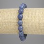 Bracelet spongy coral smooth beads 10.5mm±, length 18cm± stretch