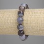 Botswana Agate Beaded Round Bracelet, 12mm diameter beads, 18cm length, stretch