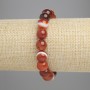 Agate Bead Bracelet smooth ball, 10mm diameter ±, length 18cm ± stretch
