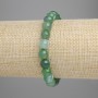 Bracelet green Agate smooth beads, diameter 8mm±, length 18cm± stretch