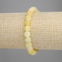 Yellow Moss Agate Bracelet, smooth round beads 8mm, stretchy 18cm