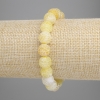 Yellow Frost Agate Bracelet Smooth Bead, 10mm diameter, 18cm length, stretch