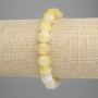 Yellow Frost Agate Bracelet Smooth Bead, 10mm diameter, 18cm length, stretch