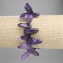 Amethyst faceted bracelet, 15-20×5-10 mm diameter, 18 cm length, stretch</name