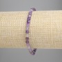 Amethyst Bead Bracelet, faceted cube, diameter 4x4mm ±, length 18cm ±, stretch