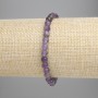 Amethyst Faceted Bead Bracelet, 5mm diameter, 18cm length, Stretch