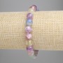 Lepidolite Bracelet, smooth round beads 8mm±, stretch length 18cm+