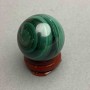 Sculptural Malachite Globe, diameter 29mm ± weight 50 g