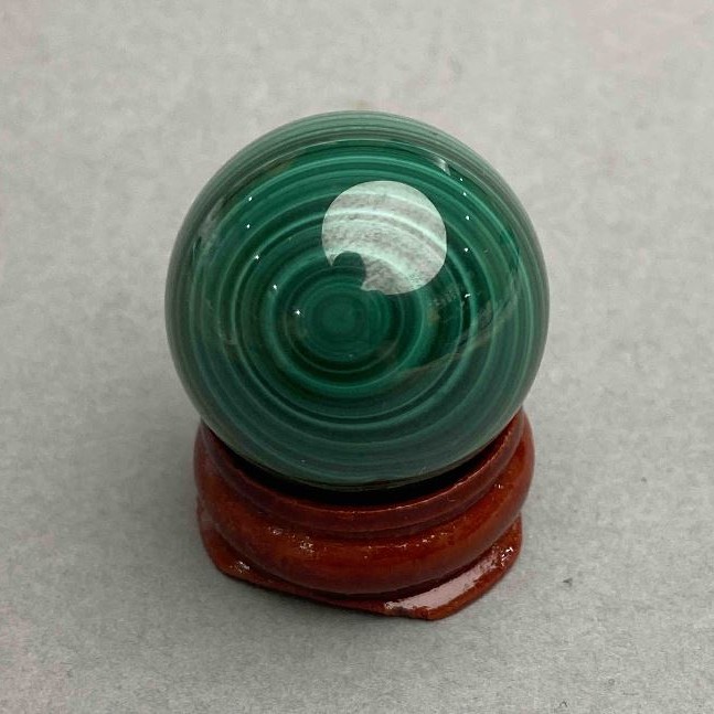 Malachite Ornament Ball, diameter 26mm±, weight 38 g