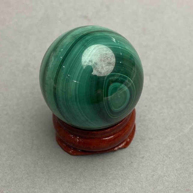 Malachite Decorative Sphere, diameter 28mm±, weight 46 g