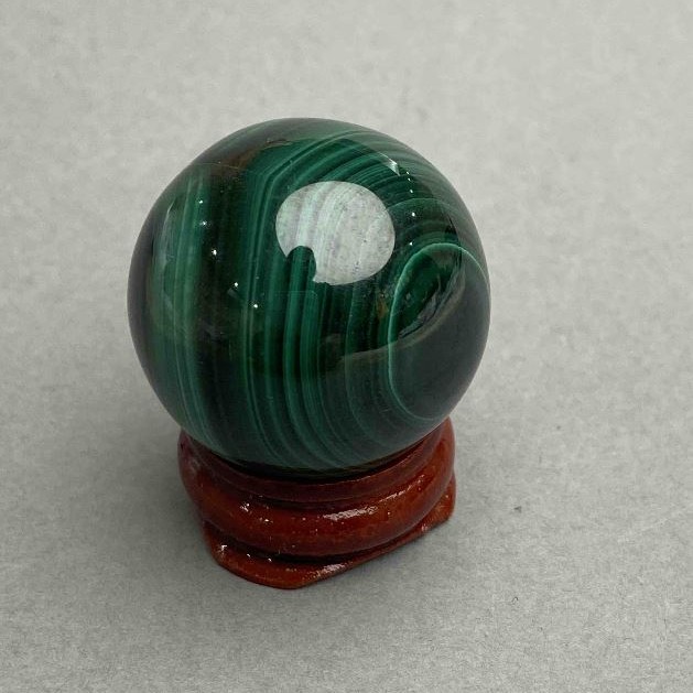Malachite Decorative Ball, diameter 30mm±, weight 58 g