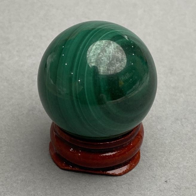 Malachite Decorative Sphere, diameter 29mm±, weight 57 g