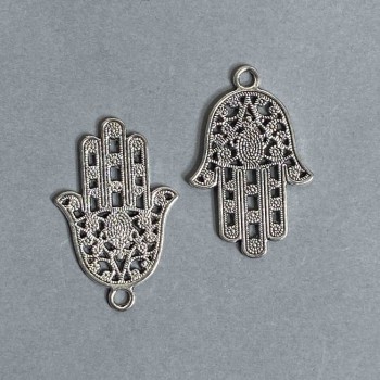 Findings Pendant Hamsa Hand 42×28mm, pack of 4
