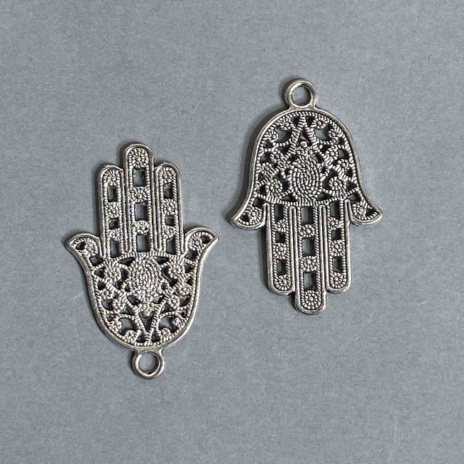Findings Pendant Hamsa Hand 42×28mm, pack of 4