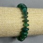Bracelet Green Agate Bead Pavé, diameter 9-11×3mm±, seed bead 3mm±, length 18cm±, stretch