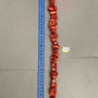 Natural Coral Beads, faceted assortments, sizes from 12x10 to 30x12 mm ± weight 225 g, length 39 cm ± on thread