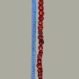 Natural Coral Beads, faceted, assorted sizes, diameter assorted from 12-20×18-24mm ± weight 258g, length 42cm± on fishing line