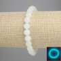 Onyx Bracelet (turquoise glow) smooth bead, diameter 8mm±, length 18cm± stretch