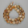 Citrine Beads smooth sphere 12mm diameter, 38cm length on thread