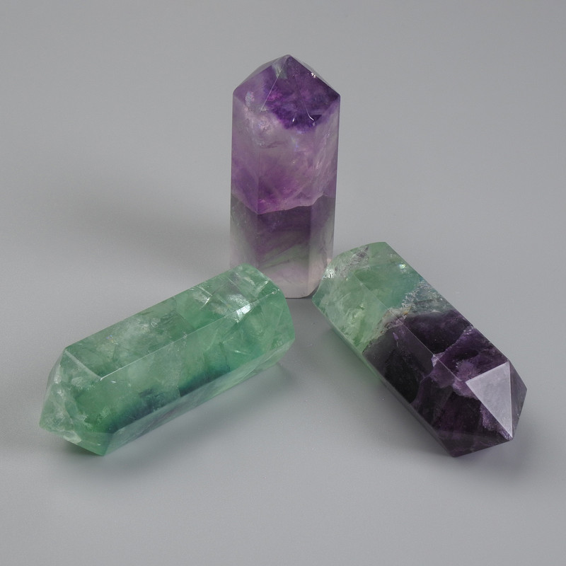 Souvenir Pencil Natural Fluorite, diameter 50x23mm± (price per 1 pc)